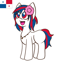 Size: 1000x1000 | Tagged: safe, artist:ask-ponyvenezuela, imported from derpibooru, oc, oc only, earth pony, pony, earth pony oc, female, mare, nation ponies, panama, ponified, simple background, solo, transparent background