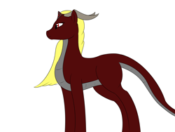Size: 1600x1200 | Tagged: safe, artist:saint boniface, imported from derpibooru, oc, oc only, dragon, female, mare, simple background, solo, white background