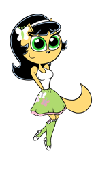 Size: 2248x4000 | Tagged: safe, artist:solid32, imported from derpibooru, fluttershy, anthro, equestria girls, boots, clothes, clothes swap, cosplay, costume, high heel boots, shirt, shoes, simple background, skirt, socks, solo, transparent background