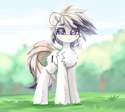 Size: 3811x3412 | Tagged: safe, artist:jfrxd, imported from derpibooru, oc, oc only, earth pony, pony, chest fluff, earth pony oc, female, grass, high res, mare, solo