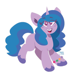 Size: 2000x2000 | Tagged: safe, artist:caprania, imported from derpibooru, izzy moonbow, pony, unicorn, g5, simple background, smiling, solo, transparent background
