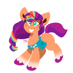 Size: 2000x2000 | Tagged: safe, artist:caprania, imported from derpibooru, sunny starscout, earth pony, pony, g5, simple background, smiling, solo, transparent background