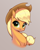 Size: 2020x2525 | Tagged: safe, artist:aquaticvibes, imported from derpibooru, applejack, earth pony, pony, beige background, bust, cowboy hat, cute, female, freckles, hat, jackabetes, looking at you, mare, portrait, simple background, solo, stetson