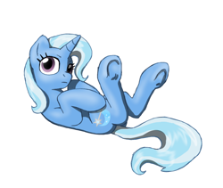Size: 718x605 | Tagged: safe, artist:solixy406, imported from derpibooru, trixie, pony, unicorn, lying, lying down, on back, simple background, solo, white background