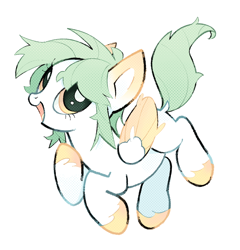 Size: 1000x1042 | Tagged: safe, artist:anubiscatto, imported from derpibooru, oc, oc only, pegasus, pony, cute, fluffy, hooves, mint hair, pegasus oc, ponysona, simple background, solo, white background, yellow eyes