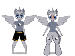 Size: 414x309 | Tagged: safe, imported from derpibooru, oc, oc only, alicorn, anthro, unguligrade anthro, alicorn oc, clothes, horn, kisekae, simple background, solo, transparent background, wings