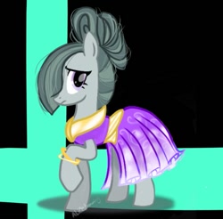 Size: 549x540 | Tagged: safe, artist:petaltwinkle, imported from derpibooru, marble pie, earth pony, pony, clothes, dress, solo, standing