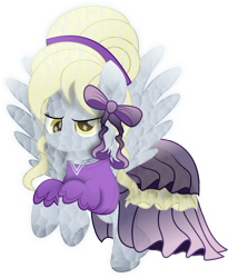 Size: 8544x10404 | Tagged: safe, artist:lincolnbrewsterfan, artist:styroponyworks, imported from derpibooru, derpy hooves, crystal pony, pegasus, pony, my little pony: the movie, .svg available, absurd resolution, alternate hairstyle, alternate tailstyle, amber eyes, bow, clothes, crystalline, crystallized, crystallized pony, curly hair, curly mane, cute, cute face, cute smile, derp, derpabetes, dress, female, flying, frills, frilly dress, glow, golden eyes, hair bow, hair bun, hairband, hoof heart, inkscape, inspired by a featured image, inspired by another artist, jewelry, looking at you, mare, movie accurate, necklace, open mouth, purple, raised hoof, raised leg, ribbon, ribbon tail, see-through, see-through skirt, shiny, simple background, skirt, smiling, smiling at you, solo, spread wings, svg, tail, texture, translucent belly, translucent mane, transparent, transparent background, transparent belly, transparent flesh, transparent mane, transparent wings, triangle, underhoof, vector, wings, yellow eyes