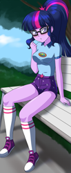 Size: 1849x4500 | Tagged: safe, artist:danmakuman, imported from derpibooru, twilight sparkle, human, equestria girls, legend of everfree, camp everfree outfits, female, solo