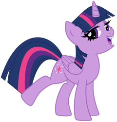 Size: 1757x1833 | Tagged: safe, artist:sscorpionsss, artist:twilyisbestpone, imported from derpibooru, twilight sparkle, alicorn, pony, base used, cute, eyeshadow, fangs, female, lidded eyes, makeup, mare, pegasus wings, pose, pretty, raised hoof, sexy, simple background, smiling, solo, transparent background, twiabetes, twilight sparkle (alicorn), wings