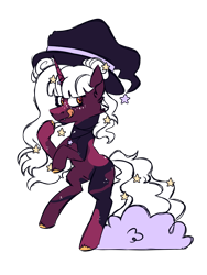 Size: 900x1200 | Tagged: safe, artist:fuckomcfuck, imported from derpibooru, oc, oc only, oc:bloody moon, pony, unicorn, fangs, freckles, hat, horn, horn jewelry, jewelry, necklace, simple background, solo, stars, tongue out, transparent background, unicorn oc, witch hat