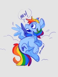 Size: 585x773 | Tagged: safe, artist:yun_nhee, imported from derpibooru, rainbow dash, chibi, flying, solo