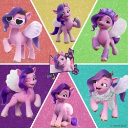 Size: 1080x1080 | Tagged: safe, imported from derpibooru, pipp petals, pegasus, pony, adorapipp, cute, female, g5, looking at you, mare, my little pony: a new generation, official, one eye closed, open mouth, open smile, smiling, smiling at you, solo, sunglasses, wink, winking at you