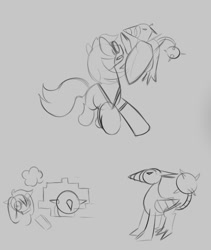 Size: 1080x1280 | Tagged: safe, artist:boxybrown, imported from derpibooru, oc, robot, male, sketch, stallion