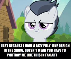 Size: 1218x1010 | Tagged: safe, edit, edited screencap, imported from derpibooru, screencap, rumble, pegasus, pony, marks and recreation, season 7, angry, caption, close-up, colt, foal, image macro, impact font, male, solo, text
