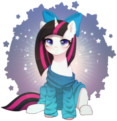 Size: 2025x2112 | Tagged: safe, alternate version, artist:avrameow, imported from derpibooru, part of a set, oc, oc only, pony, unicorn, alternate character, clothes, commission, horn, oversized clothes, simple background, solo, sweater, transparent background, unicorn oc, ych result