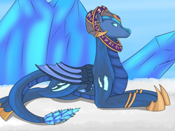 Size: 1600x1200 | Tagged: safe, artist:saintgryphonii, imported from derpibooru, dragon, pony, dragon wings, dragoness, female, jewelry, lying down, mare, regalia, solo, warcraft, wings, world of warcraft