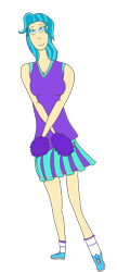 Size: 1388x3216 | Tagged: safe, artist:nightfallgloam, imported from derpibooru, lighthoof, human, arm boob squeeze, cheerleader, cheerleader outfit, clothes, humanized, pleated skirt, pom pom, shoes, simple background, skirt, socks, solo, tanktop, transparent background