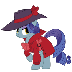 Size: 1200x1200 | Tagged: safe, artist:prixy05, imported from derpibooru, pony, unicorn, clothes, coat, fedora, hat, shadow spade, simple background, solo, transparent background, trenchcoat, vector