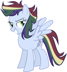 Size: 7600x8185 | Tagged: safe, artist:shootingstarsentry, imported from derpibooru, oc, oc only, oc:rainbow star, pegasus, pony, absurd resolution, female, grin, looking at you, mare, offspring, parent:rainbow dash, parent:soarin', parents:soarindash, pegasus oc, simple background, smiling, smiling at you, solo, spread wings, transparent background, wings