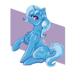 Size: 2000x2000 | Tagged: safe, artist:dankpegasista, derpibooru exclusive, imported from derpibooru, trixie, pony, unicorn, blue fur, blushing, chest fluff, ear fluff, eyelashes, heart, heart eyes, highlights, looking back, png, purple eyes, raised hoof, shading, simple background, sitting, smiling, smug, solo, transparent background, wingding eyes