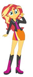 Size: 1900x4443 | Tagged: safe, artist:gmaplay, imported from derpibooru, sunset shimmer, human, equestria girls, boots, shoes, simple background, solo, transparent background