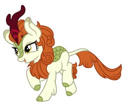 Size: 2514x2109 | Tagged: safe, artist:third uncle, imported from derpibooru, autumn blaze, kirin, pony, sounds of silence, awwtumn blaze, cloven hooves, cute, female, high res, looking left, mare, open mouth, pose, simple background, solo, tongue out, transparent background, vector