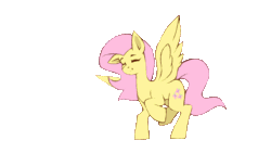 Size: 1920x1080 | Tagged: safe, artist:buvanybu, imported from derpibooru, fluttershy, pegasus, pony, animated, gif, simple background, solo, transparent background