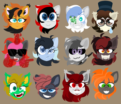 Size: 2994x2573 | Tagged: safe, artist:crazysketch101, imported from derpibooru, oc, oc:ashton burnside, oc:astarte rosaceae, oc:bazou, oc:cyaera, oc:lil darkie, oc:vani, bat pony, pony, undead, unicorn, vampire, vampony