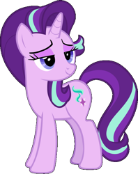 Size: 472x597 | Tagged: safe, artist:andoanimalia, artist:incredibubbleirishguy, editor:incredibubbleirishguy, imported from derpibooru, starlight glimmer, unicorn, triple threat, beautiful, cute, eyeshadow, glimmerbetes, lidded eyes, makeup, pretty, purple eyeshadow, simple background, solo, transparent background