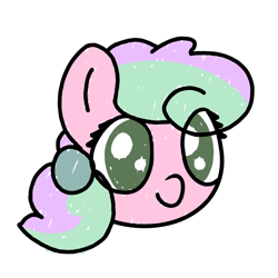 Size: 1000x1000 | Tagged: safe, artist:theunidentifiedchangeling, imported from derpibooru, oc, oc only, oc:yedna letelier, earth pony, pony, bust, chibi, commission, earth pony oc, female, mare, portrait, simple background, smiling, solo, transparent background, ych result, your character here
