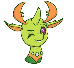 Size: 2700x2500 | Tagged: safe, artist:dod_reallycreamy, imported from derpibooru, thorax, changedling, changeling, bust, changeling king, grin, looking at you, male, one eye closed, simple background, smiling, solo, transparent background, vector, wink