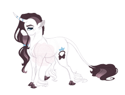 Size: 3412x2600 | Tagged: safe, artist:gigason, imported from derpibooru, oc, oc:black tie, pony, unicorn, curved horn, female, horn, mare, offspring, parent:prince blueblood, parent:rarity, parents:rariblood, simple background, solo, transparent background, unshorn fetlocks