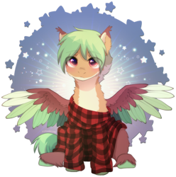 Size: 2091x2112 | Tagged: safe, alternate version, artist:avrameow, imported from derpibooru, part of a set, oc, oc only, pegasus, pony, alternate character, clothes, commission, oversized clothes, pegasus oc, simple background, solo, sweater, transparent background, ych result