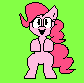 Size: 84x83 | Tagged: safe, artist:gravity1037, imported from derpibooru, pinkie pie, animated, green background, pixel art, pizza tower, simple background, solo, sprite