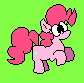 Size: 84x83 | Tagged: safe, artist:gravity1037, imported from derpibooru, pinkie pie, animated, green background, pixel art, pizza tower, simple background, slipping, solo, sprite