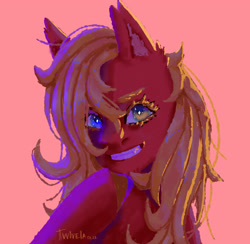 Size: 3702x3606 | Tagged: safe, artist:twivela, imported from derpibooru, oc, oc only, earth pony, pony, eyebrows, eyelashes, female, grin, mare, smiling, sparkly eyes, wingding eyes