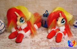 Size: 3072x1973 | Tagged: safe, artist:1stastrastudio, imported from derpibooru, sunset shimmer, pony, irl, photo, plushie, self paradox, self ponidox, solo