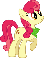 Size: 2522x3378 | Tagged: safe, artist:starryshineviolet, imported from derpibooru, apple bumpkin, earth pony, pony, apple family reunion, apple family member, background pony, bandana, female, g4, high res, simple background, solo, transparent background, vector
