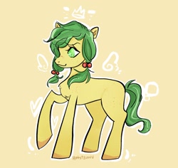 Size: 1508x1422 | Tagged: safe, artist:hotots, imported from derpibooru, apple fritter, earth pony, pony, apple family member, chest fluff, crown, female, freckles, pigtails, regalia, solo, twintails