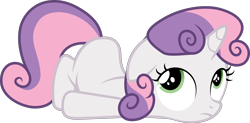 Size: 2346x1151 | Tagged: safe, artist:shutterflyyay, imported from derpibooru, sweetie belle, pony, unicorn, sisterhooves social, .svg available, blank flank, bored, cute, diasweetes, female, filly, foal, g4, simple background, solo, transparent background, vector
