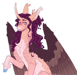 Size: 3954x3851 | Tagged: safe, artist:sleepy-nova, imported from derpibooru, oc, oc only, oc:monday morning, alicorn, chest fluff, cloven hooves, curved horn, ear cleavage, ear fluff, eye scar, facial scar, horn, long ears, male, offspring, parent:flam, parent:twilight sparkle, scar, simple background, solo, stallion, transparent background, twitterina design, unshorn fetlocks