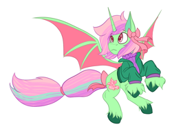 Size: 1000x798 | Tagged: safe, artist:brybrychan, imported from derpibooru, oc, oc only, alicorn, bat pony, bat pony alicorn, pony, bat pony oc, bat wings, bow, clothes, female, flying, hair bow, horn, looking back, mare, rearing, simple background, solo, tail, tail bow, transparent background, unshorn fetlocks, wings