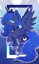 Size: 1173x1895 | Tagged: safe, artist:貓寻安_catder_, imported from derpibooru, princess luna, alicorn, pony, female, mare, solo, zoom layer