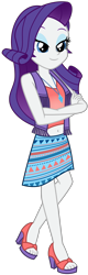 Size: 2981x9310 | Tagged: safe, artist:emeraldblast63, imported from derpibooru, rarity, human, equestria girls, belly button, crossed arms, eyeshadow, feet, female, high heels, legs, makeup, midriff, open-toed shoes, shoes, simple background, solo, toes, transparent background