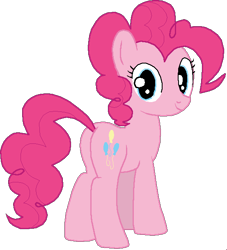 Size: 553x610 | Tagged: safe, artist:scootaloormayfly, imported from derpibooru, pinkie pie, earth pony, pony, balloonbutt, butt, looking at you, looking back, looking back at you, pixel art, plot, simple background, smiling, smiling at you, solo, transparent background