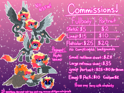 Size: 8000x6000 | Tagged: safe, artist:crazysketch101, imported from derpibooru, oc, oc:ashton burnside, oc:crazy looncrest, pegasus, pony, burncrest, bust, commissions open, commissions sheet, emoji, full body, gradient background, pegasus oc, portrait, shipping, unshorn fetlocks