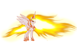 Size: 4372x2644 | Tagged: safe, artist:harmonicdreemur1308, imported from derpibooru, daybreaker, alicorn, pony, base used, female, hoof shoes, jewelry, mane of fire, mare, peytral, simple background, solo, tiara, white background