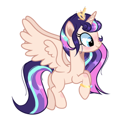 Size: 2048x2048 | Tagged: safe, artist:harmonyvitality-yt, imported from derpibooru, oc, oc only, alicorn, pony, alicorn oc, base used, butt, eyelashes, female, horn, jewelry, mare, offspring, parent:flash sentry, parent:twilight sparkle, parents:flashlight, plot, simple background, smiling, solo, tiara, transparent background, wings