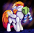 Size: 2274x2165 | Tagged: safe, artist:delectablemagic, imported from derpibooru, oc, oc only, oc:hotfix, oc:warm filly, pegasus, pony, butt, clothes, eyes closed, female, filly, filly prey, plot, same size vore, socks, striped socks, vore